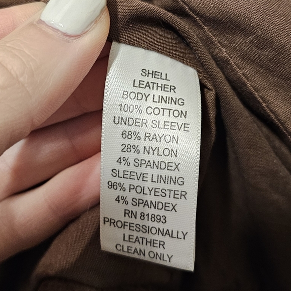 GILI Open Front Textured Leather Jacket - Picture 5 of 6